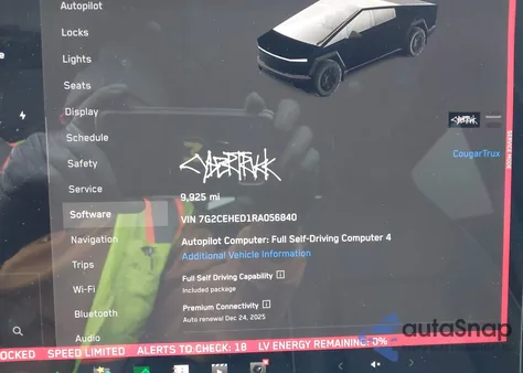 2024 Tesla Cybertruck All-Wheel Drive из США, поврежденный, VIN 7G2CEHED1RA056840